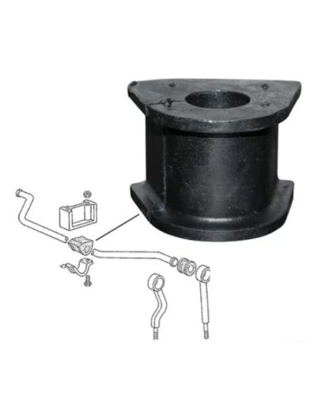 Sway bar rubber, front, 20mm, Transporter T3