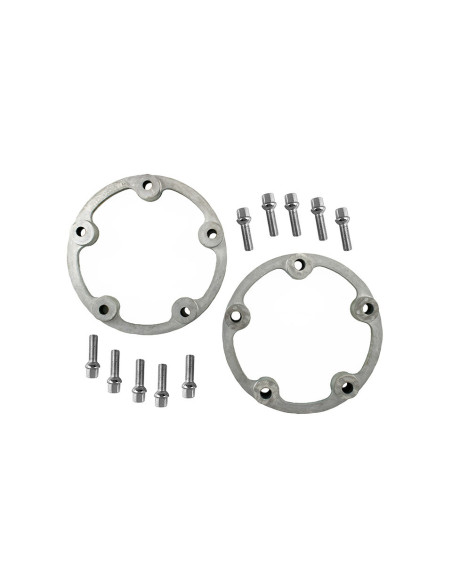 Distančniki koles s 5 ušesi, širine 1 palca (25,4 mm), v paru, skupaj z vijaki 38 mm, Ø 12 mm. Za jeklena kolesa.