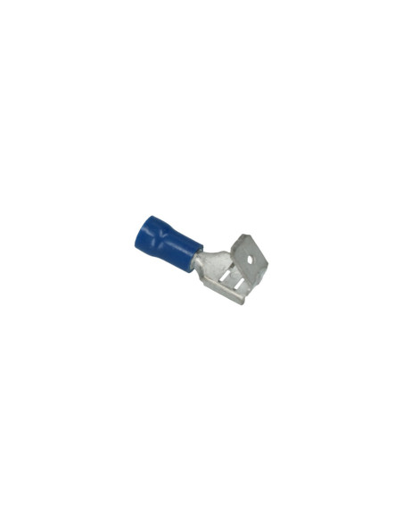 Kabelstecker blau, flach Stecker/Buchse 6,3x0,8mm