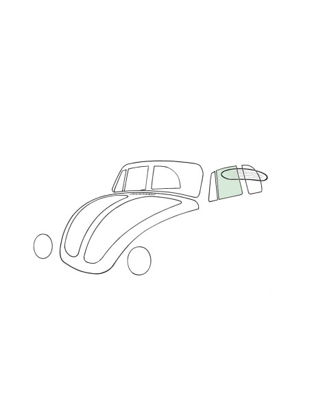 Türfenster, links, Cabrio, grün