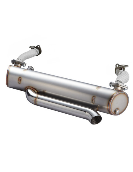 Exhaust Vintage Speed s predgrevalnimi dvižnimi cevmi / nerjaveče jeklo - spuščena, skrita izpušna cev, T2, 68-79