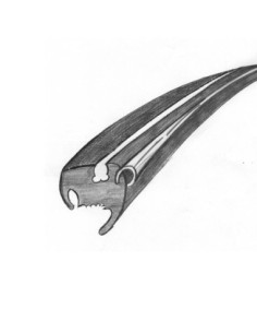 Frontscheibendichtung Deluxe (Alu-Blende), 65-71