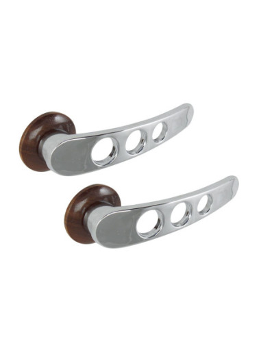 Komplet unutarnjih kvaki, ružino drvo, krom, u...