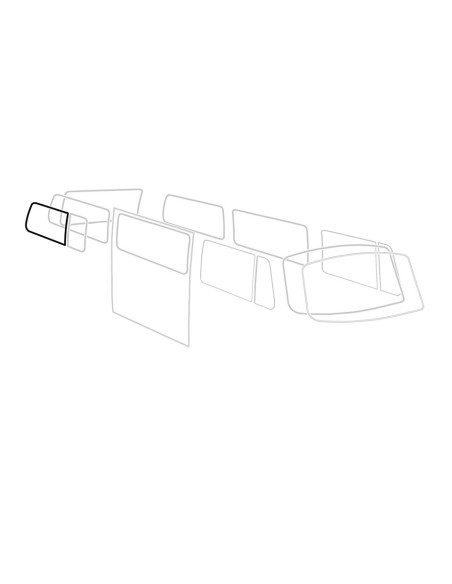 Brtva stražnjeg bočnog stakla s ventilacijskim krilom Deluxe (aluminijska obloga), T2, 68-79