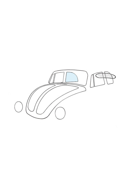 Zadnje stransko steklo, desno, kabriolet