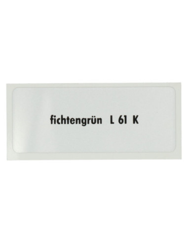 Aufkleber L 61 K, Kieferngrün