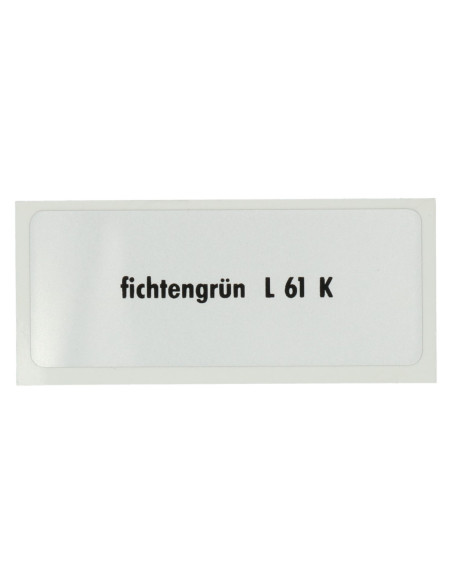 Aufkleber L 61 K, Kieferngrün