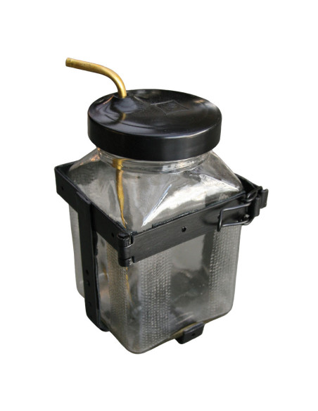 Waschflasche im Glas