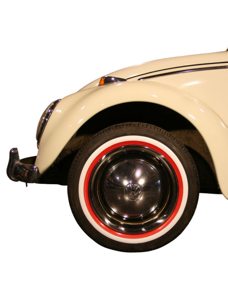 Bijeli/crveni zidni prsten (mali) 15 inča, 4 komada