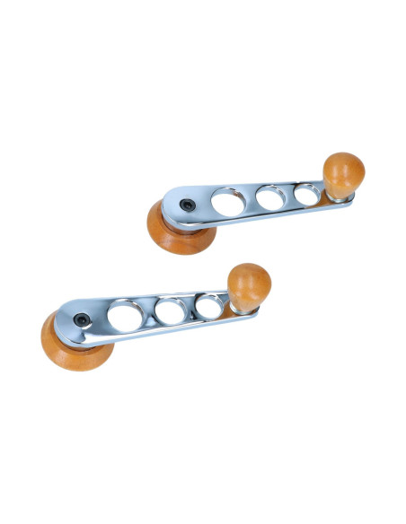 Ročica za okno, les/krom, v paru, 67-