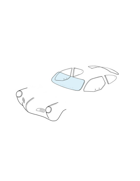 Windschild - Karmann Ghia Coupé/Cabrio klar