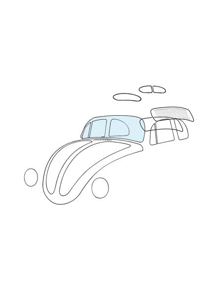 Windschutzscheibe, klar, 58-64