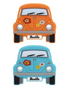 Magnet, hrošč,oranžna/modra, par