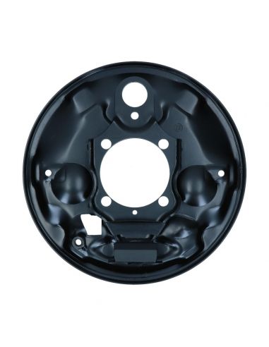 Rear brake backing plate left, 57-64